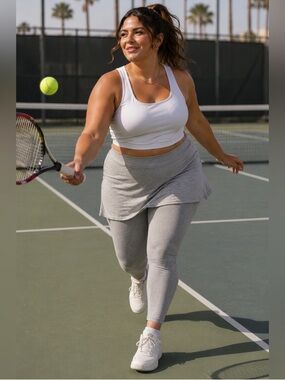 Serena Williams size 2X athletic skirt with built in leggings in gray